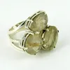 Passionate !! Prong Setting Golden Rutile 925 Sterling Silver Ring, Silver Jewelry Exporter, Silver Jewelry Manufacturer