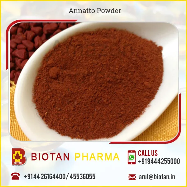 Pure Refined Ground Annatto Powder Extract From Seed Of Bixa Orellana