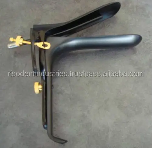 
BLACK COATED LLETZ LEEP GRAVES ( L ) VAGINAL SPECULUM - Electro Surgical Instruments 