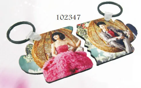 
Promotion Sublimation Blank Personalized Wood Lovers Keychain Keyring Keytag 