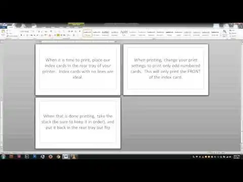 How To Print On A Note Card Microsoft Word