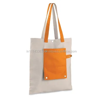 nylon tote with leather handles