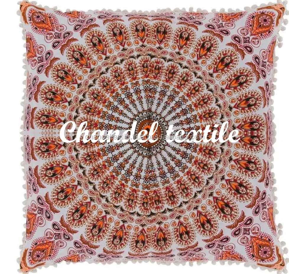 Mandala Decorative Square Tapestry Euro Shams Cushion Cover With