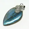 New Fashion Gemstone Labradorite Pearl Bezel Setting 925 Sterling Silver Pendant, Women Jewelry, Wholesale Fine Jewelry