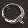Designer Ring All Sizes CZ Semi Mount Setting 5x8 mm Pear 925 Sterling Silver