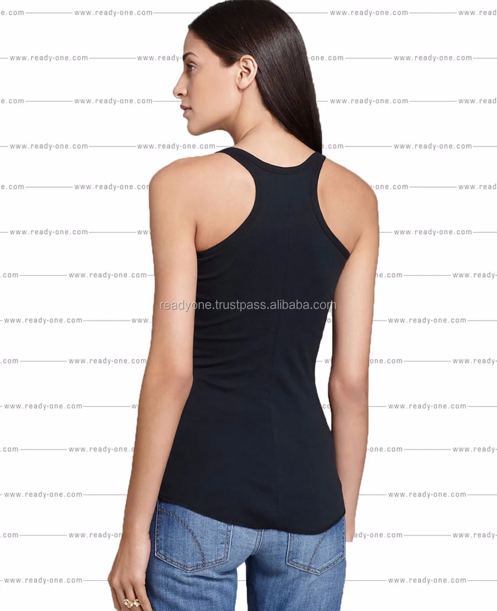 Wholesale Womens Plain White Workout Gym String Stringer Muscle Tank