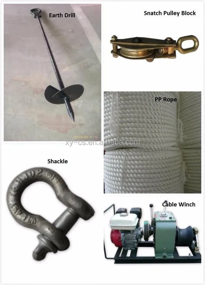 Aluminum Alloy Inside Suspension Lattice Gin Pole Apply To Assemble And