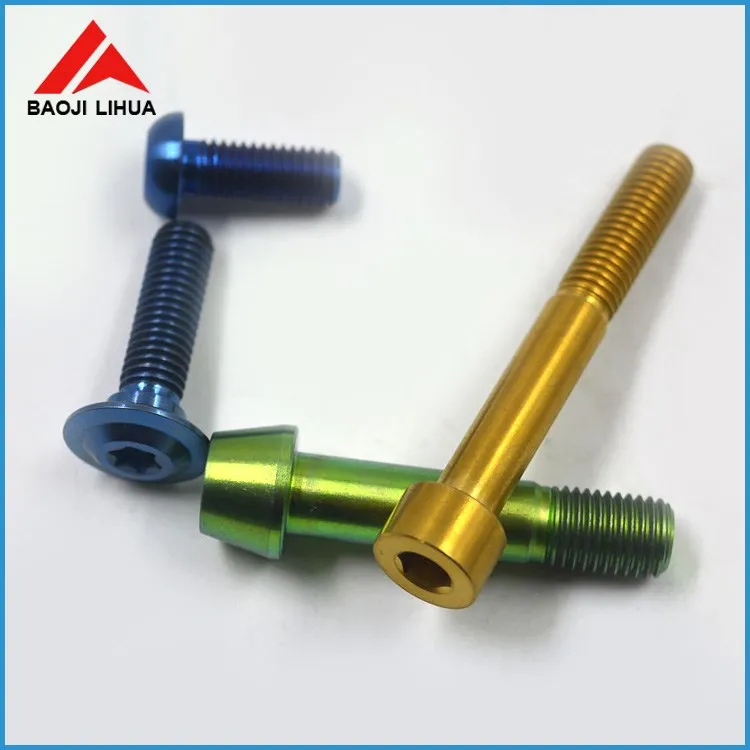M6 M8 Anodized Colored Gr5 Titanium Bolts Buy Colored Gr5 Titanium