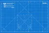 ANSIO A3 Double Sided Self Healing 5 Layers Cutting Mat Imperial/Metric 18 Inch x 12 Inch / 45cmx 30cm - True Blue / Sky Blue