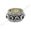 amethyst gemstone cuff 925 sterling silver rings,handmade design classical jewelry