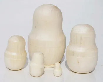 unpainted nesting dolls