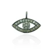 Pave Setting Diamond Silver Evil Eye Charm