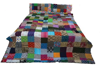 Gypsy Printed Patchwork Indian Quilts Bed Cover Reversible 