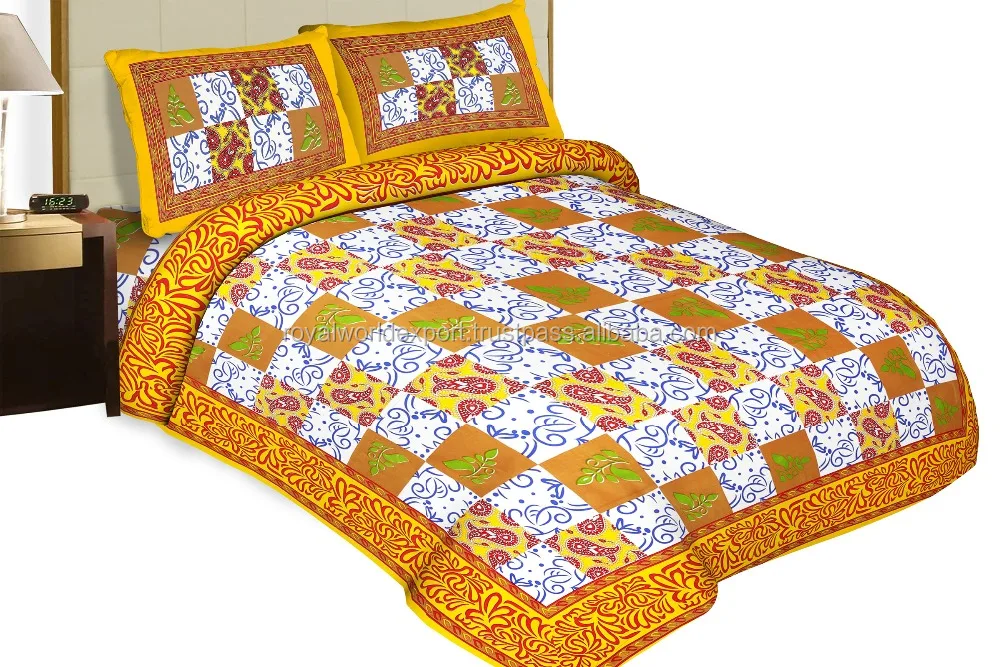 European Printing Cotton Bedding Quilt Cover Duvet Set 100 Cotton