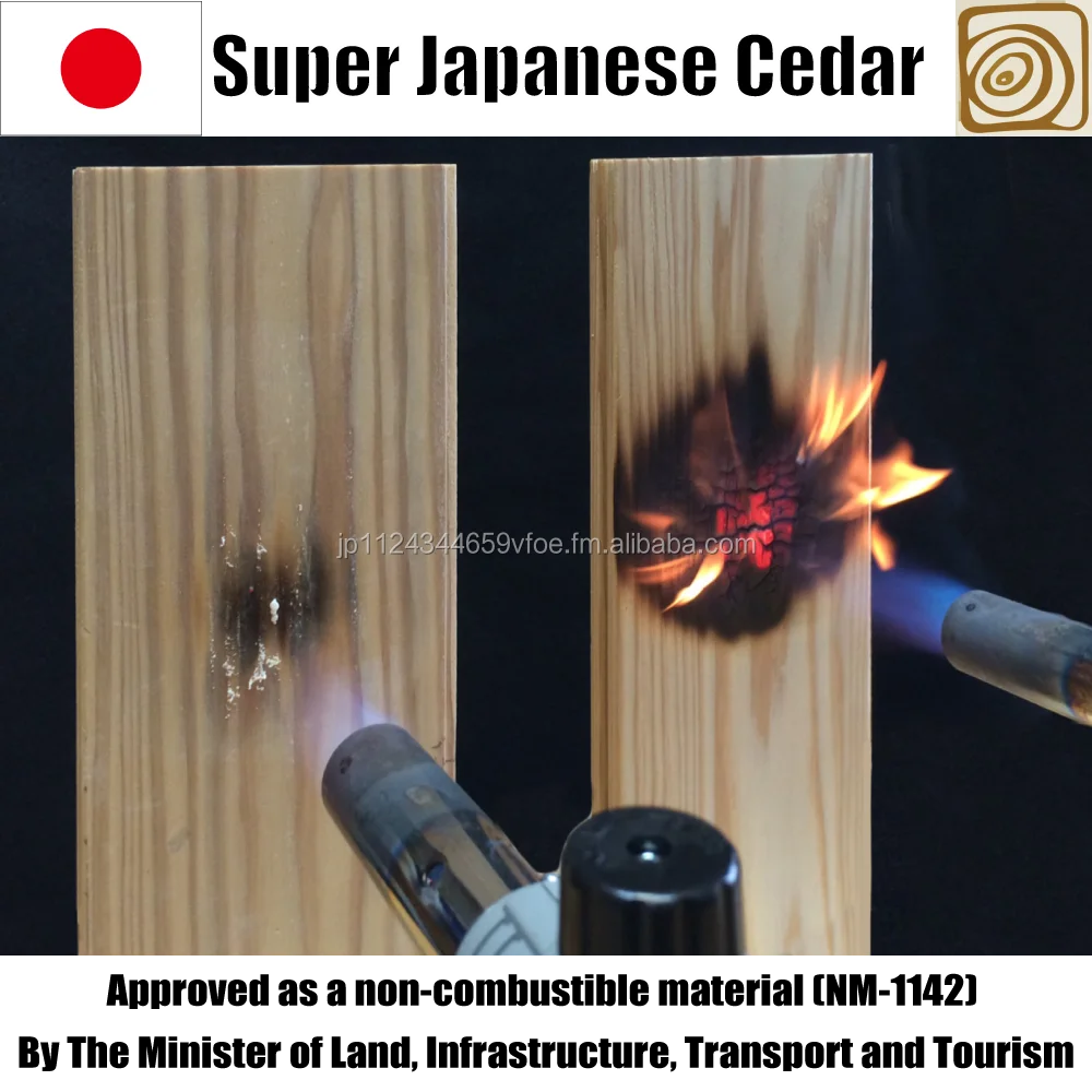 
Non Combustible Tongue and groove Japanese cedar panels for wall and ceiling 18*106*2000 1case=8pieces 