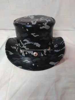 mens leather top hat