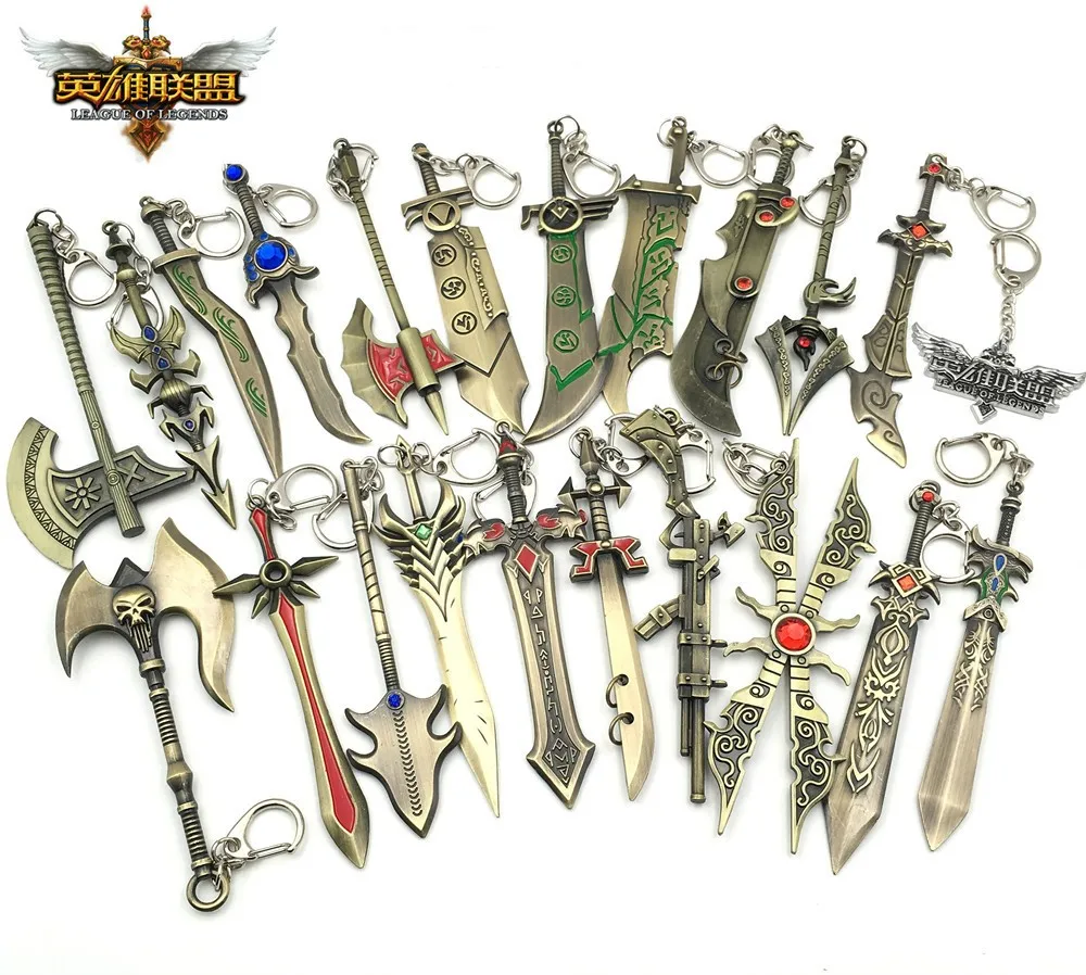 Stock Wholesale Mixed Design League Of Legends Keyring Metal Lol Souvenir Gifts Keychain Buy League Of Legends Keyringsmetal Lol Keyringslol