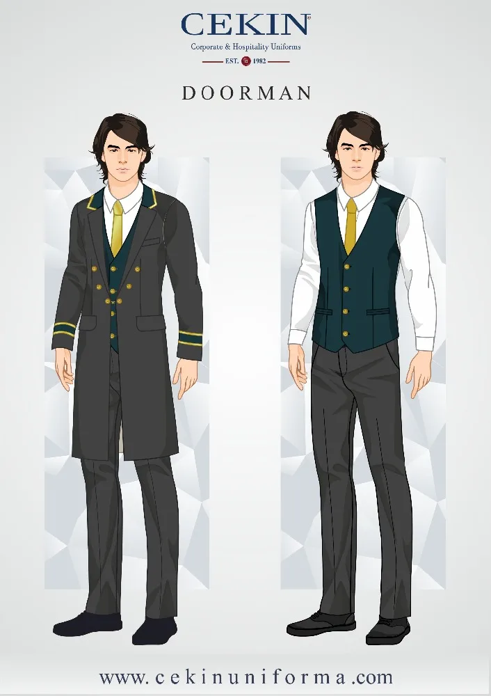 Exclusive Custom Design New Fashion Hotel Doorman Uniform