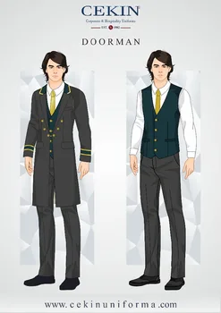 Exclusive Custom Design New Fashion Hotel Doorman Uniform