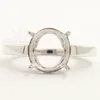 Round 925 STERLING SILVER SEMI-MOUNT JEWELRY DESIGNER RING PRONG SETTING