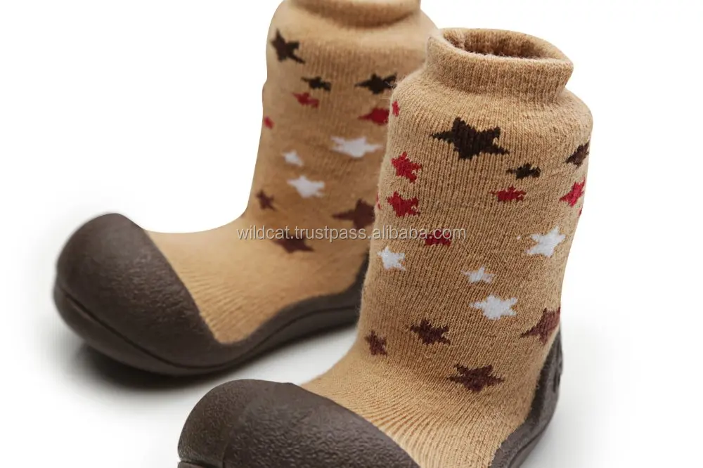 brown infant socks