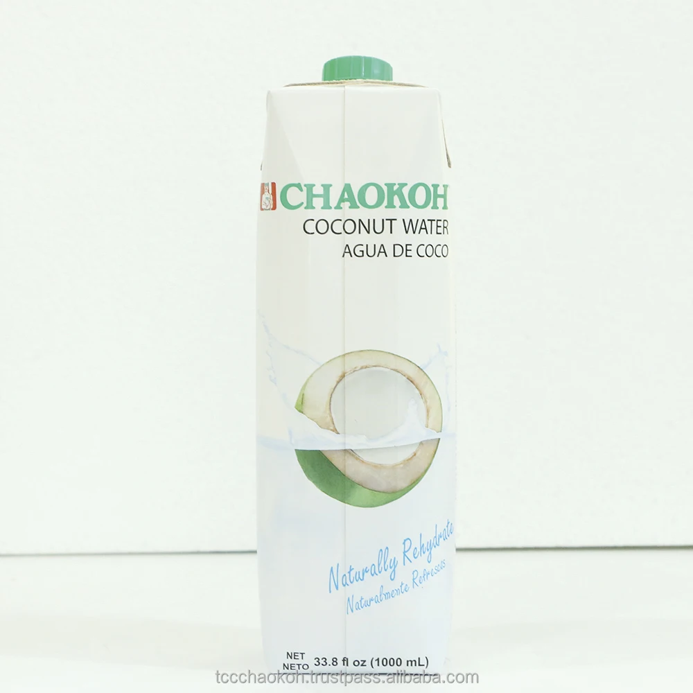 
CHAOKOH UHT Coconut Water Packed in Aseptic box original package (1000 ml) 