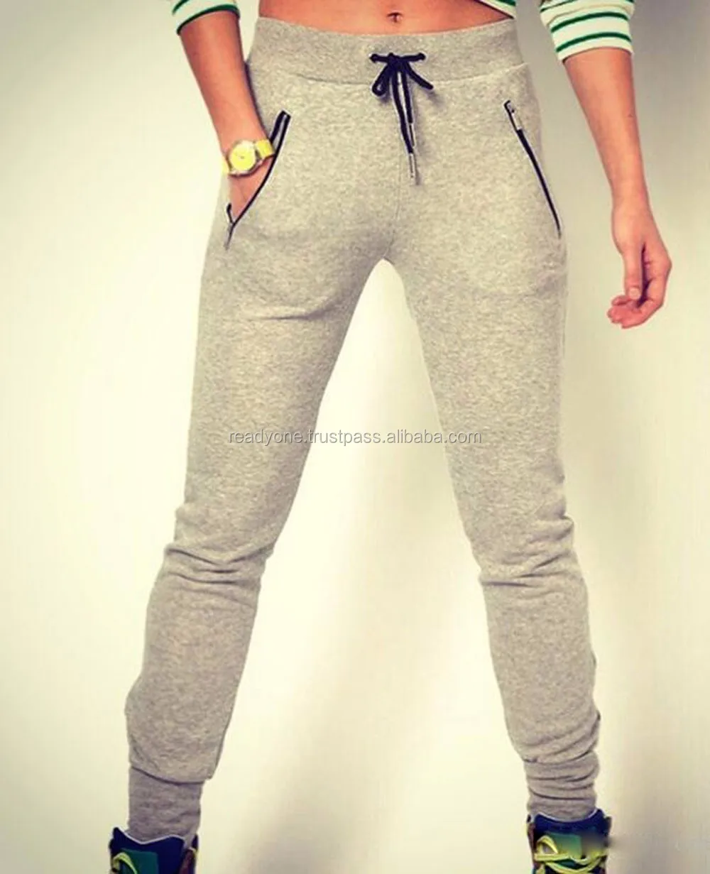 womens joggers with side stripe