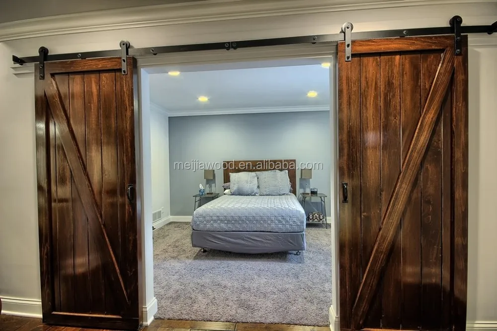 Interior Sliding Double Barn Door With Door Hardware For ...