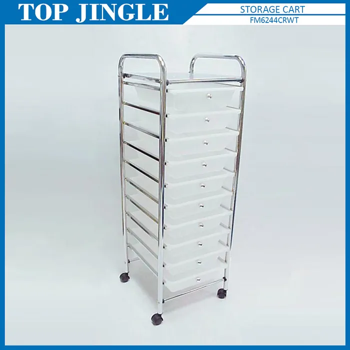 10 Tiers Rolling Plastic Makeup Storage Drawer Buy White Drawer
