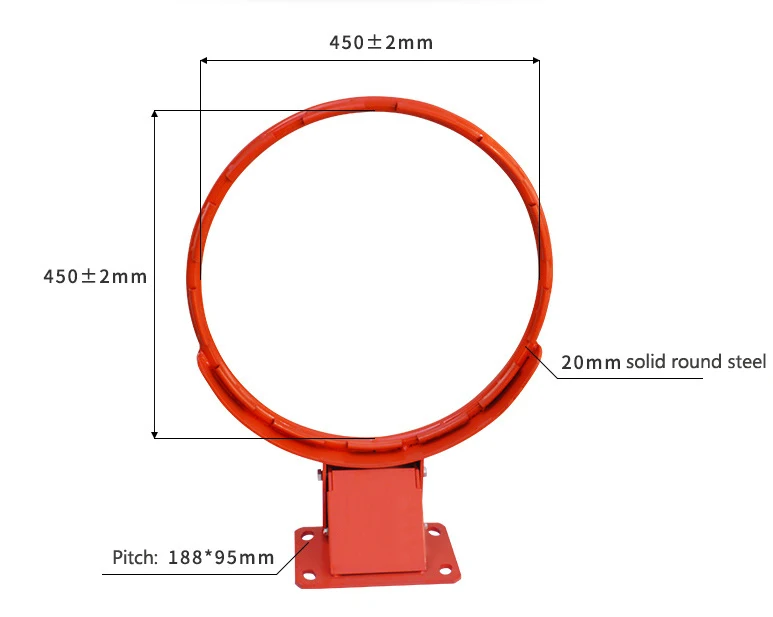 Portable Basketball Rim Ring Stand Custom Design Double Springs Elastic