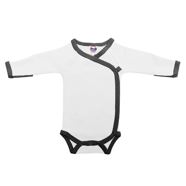 
HOT PRICE   HOT OFFER   FREE SHIPPING: White Black Baby Ringer Kimono One Piece T Shirt With Mittens 