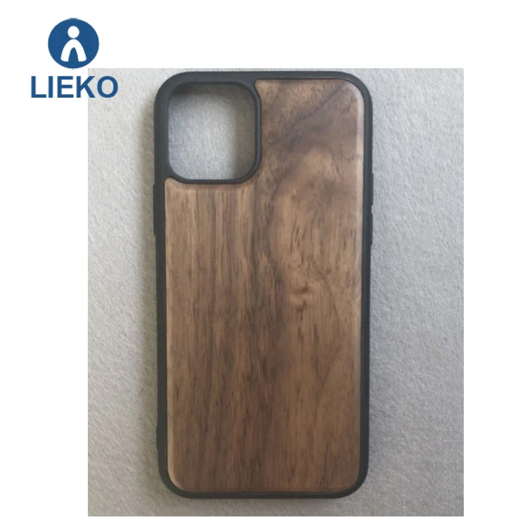 

For iPhone XI 2019 Wood Bamboo PC Case with Groove Custom Design, Blue,red,grey,black,customized color