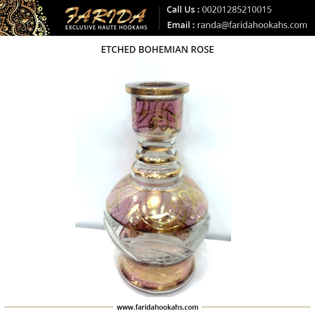 Gold Hand Etched Jumbo Hookah Glass Vases Buy Hot Sale Farida Glass