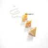 Yellow Jade 3 Piece Pyramid Pendulum