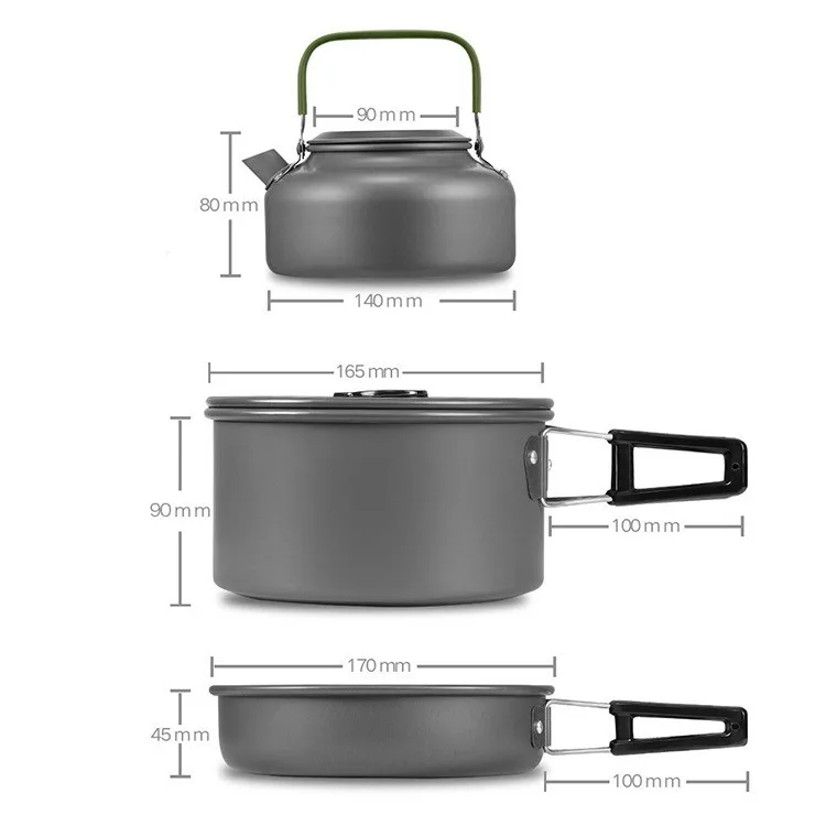23 Person Outdoor Camping Pots And Pans Set Portable Nonstick