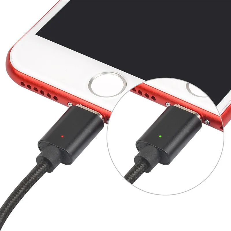 Nylon Braided Magnetic 2 in 1 usb charging cable rock usb cable rende charging cable for iphone 7 android - ANKUX.COM