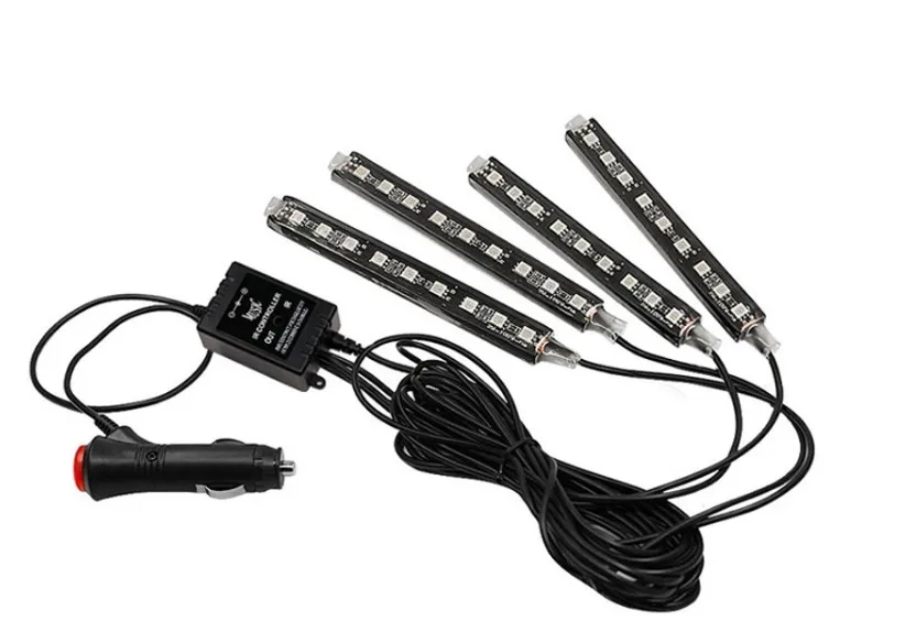 LED strip 5050 chip 12v car interior atmosphere 9led lamp auto lighting system led car light