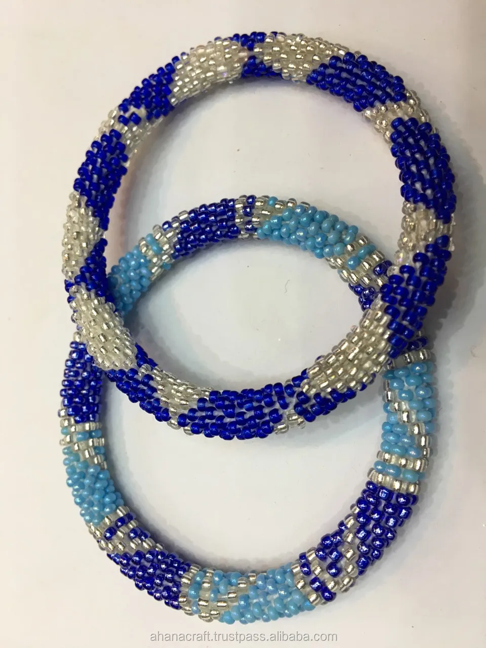 Made in NEPAL Crochet Woven Handmade Glass seed beaded Bangle❤️ Bracelet 