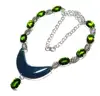 Biggest Collection Handmade Jewelry 16 To 18 Inch pretty green Aventurine peridot quartz 925 sterling silver plated necklace