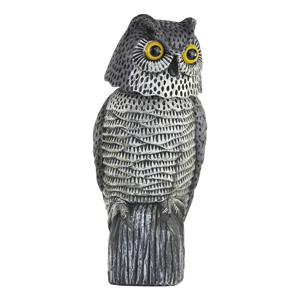 

plastic visual scare emulational decoy rotating head owl, According to requirment