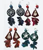 Handmade Dangling Coconut Alpaca Color Earrings with Woven Brazilian Threads, Wholesale Coco Exotic Jewellery for Ladies