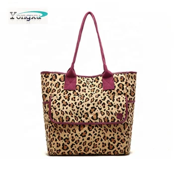 leopard print beach tote