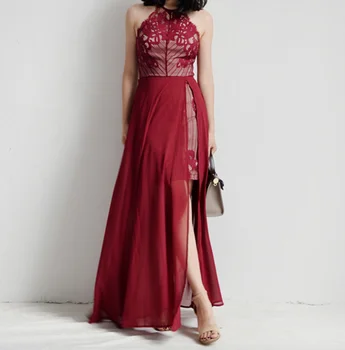 red dinner dress