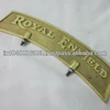 NEW ROYAL ENFIELD EMBOSSED BRASS FRONT MUDGUARD NUMBER PLATE