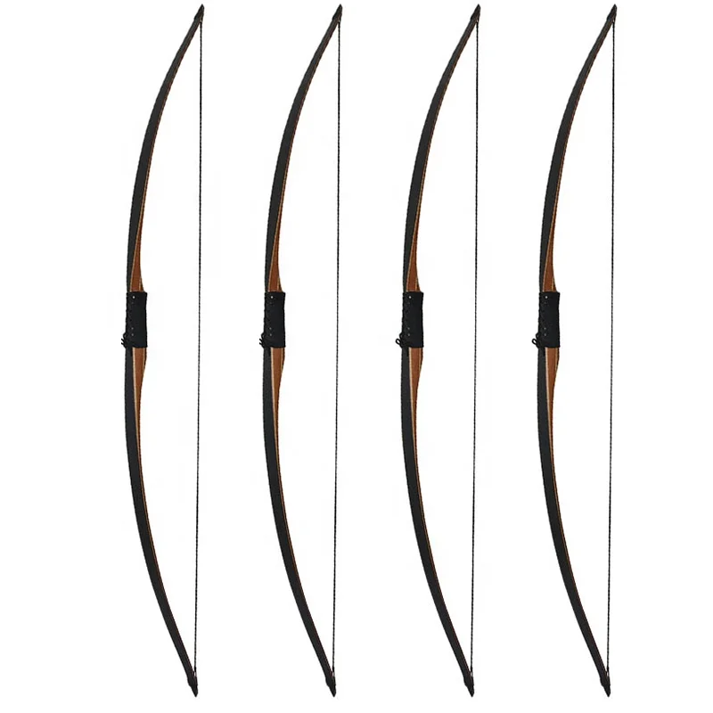 

TopArchery hunting wooden bow traditional long bow laminated solo longbow for sale, As picture