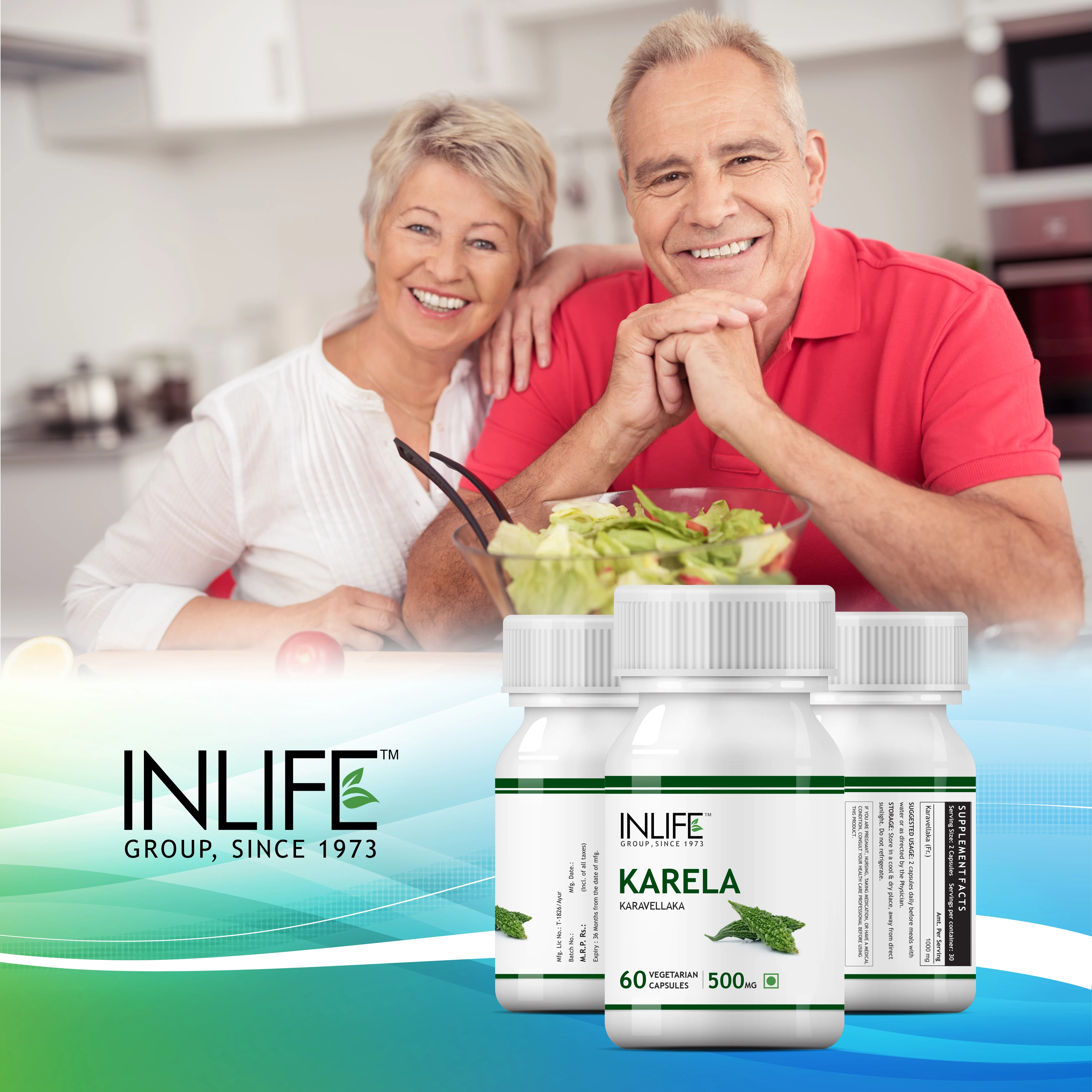 
Karela Bitter Gourd 500mg in Vegetarian Capsules GMP Certified 