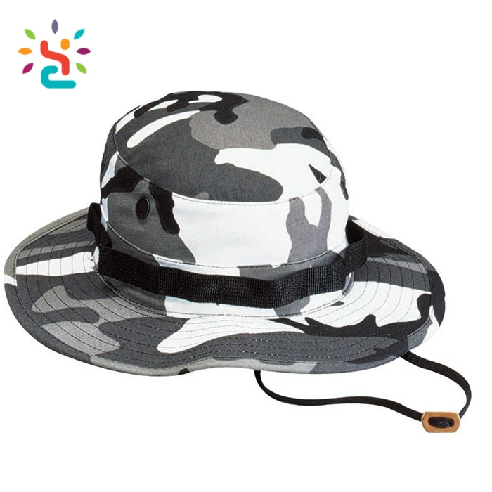 Military Waterproof Boonie Hunting Hat Packable Plain Bucket Hat Wholesale Customized Design Hat