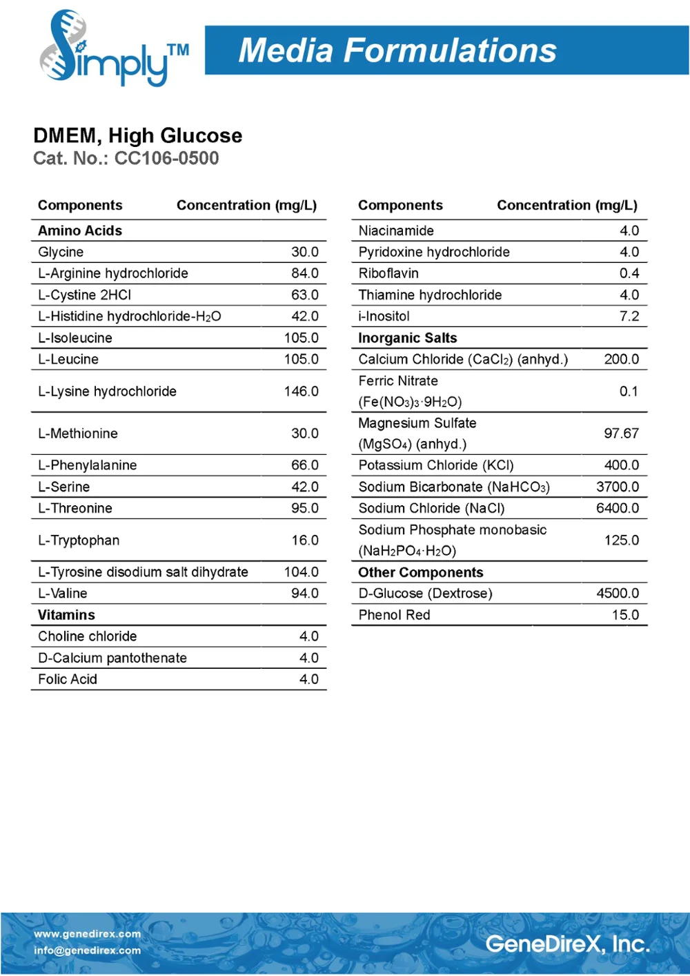 DMEM, High Glucose (Cell Culture Media)| Alibaba.com
