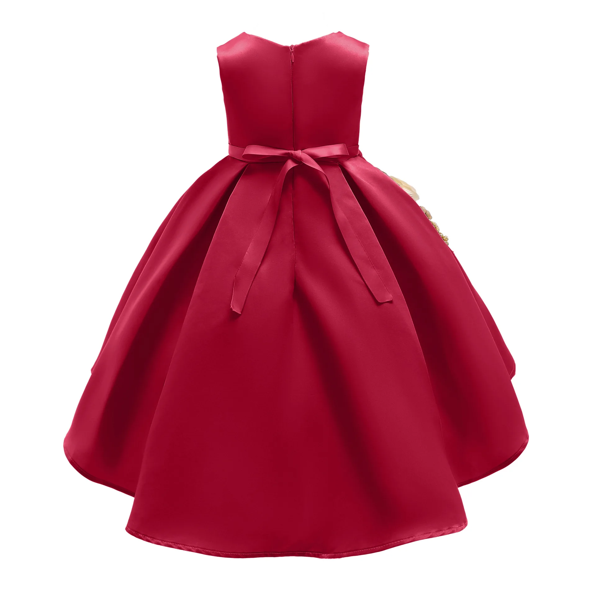 Red Flower Girl Dresses Little Girls Party Dresses Formal Fancy Dress ...