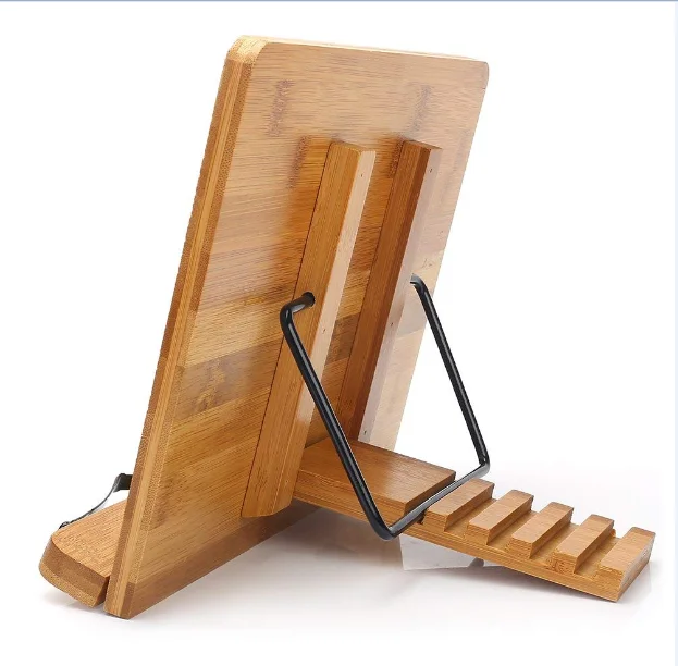 2018 Best Seller Foldable Music Ipad Reading Bamboo Book Rest Stand Buy Bamboo Book Stand